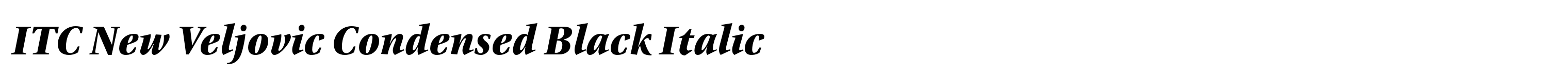 ITC New Veljovic Condensed Black Italic